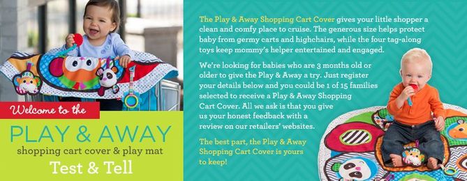 Welcome to the Play & Away Shopping Cart Cover Test & Tell!
