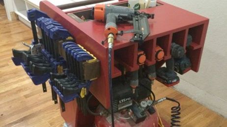 Build a Rolling Air Compressor and Tool Cart to Stay Ultra Organized