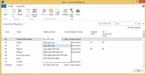 How To Set Up the Address Format in Dynamics NAV
