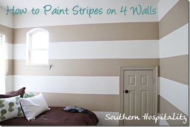 Painting Stripes on Walls: Nursery Ideas