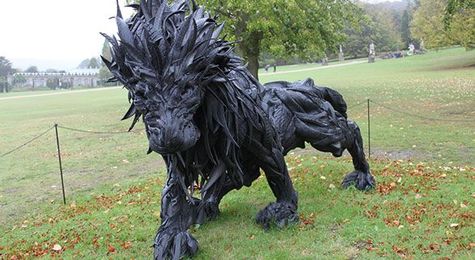 Tire Art: How Old Tires and Hubcaps Find New Life