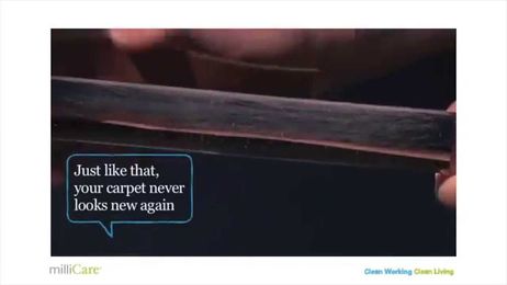 milliCare Carpet Care: See the Effects of Dirt