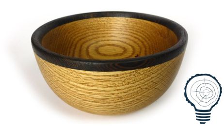 Turning a Red Oak and Wenge Bowl on the Lathe