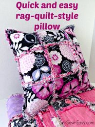 Rag quilt pillow to match my quilt