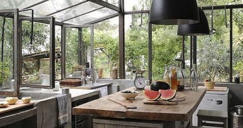 Living Agency {rustic industrial modern kitchen}