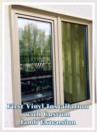 First Vinyl Window Installation Completed