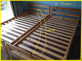 Mydal bunk bed to single beds