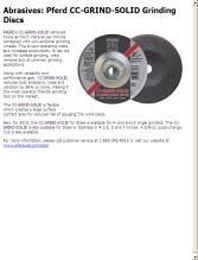 Abrasives: Pferd CC-GRIND-SOLID Grinding Discs