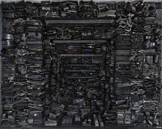 Meticulously Layered Installations Created Using Debris from Abandoned Buildings