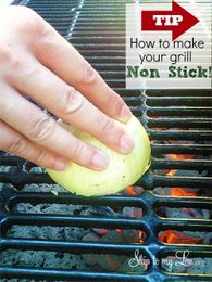 An easy tip for cleaning your grill.