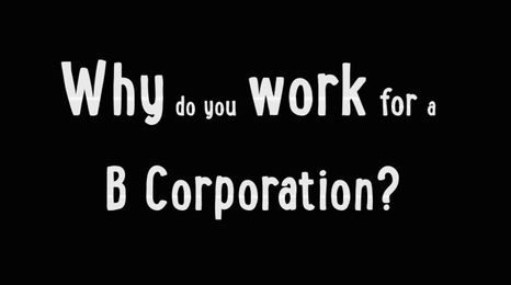 Why do YOU work for a B Corporation?