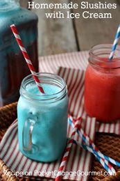 Homemade Slushies with Ice Cream