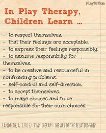 What Children Learn in Play Therapy
