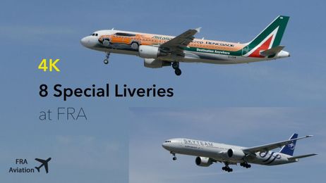 [4K] EIGHT Special Liveries at FRA!