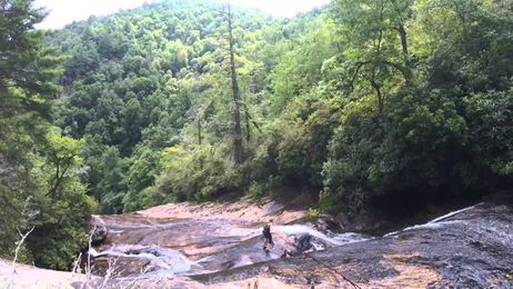 Rappelling Flat Creek Falls
