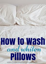 How to Wash and Whiten Pillows