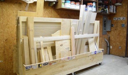 Build a Rolling Lumber Rack to Fit Full Sheets of Plywood Plus Cut Offs