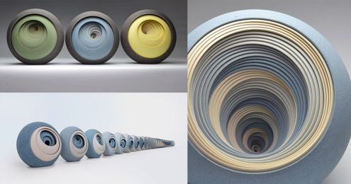 Hypnotizing New Concentric Ceramic Vessels by Matthew Chambers