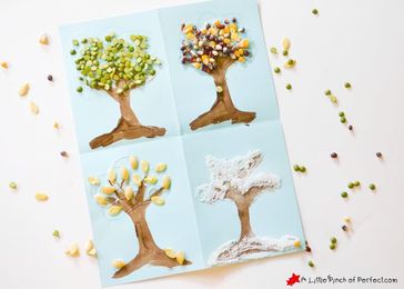 4 Seasons Nature Tree Craft for Kids |
