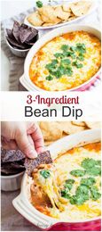 3-Ingredient Cheesy Bean Dip ~Sweet & Savory by Shinee