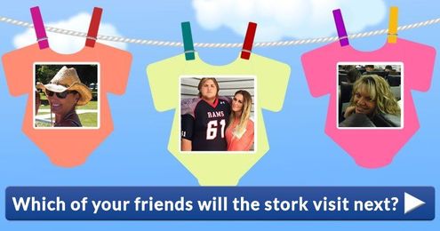 Which of your friends will the stork visit next?