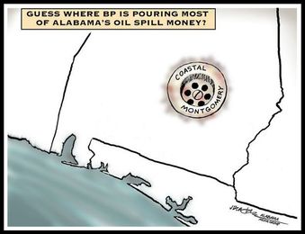 Oil didn't spill on Goat Hill, but guess where the BP money is going