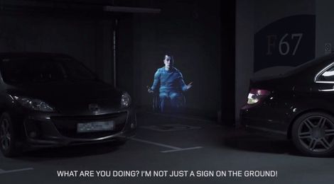 Pop-Up Holograms Confront Rude Drivers Trying to Park in Handicapped Spots