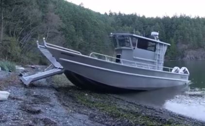 Video: Watch This "Walking" Boat Crawl Across a Beach