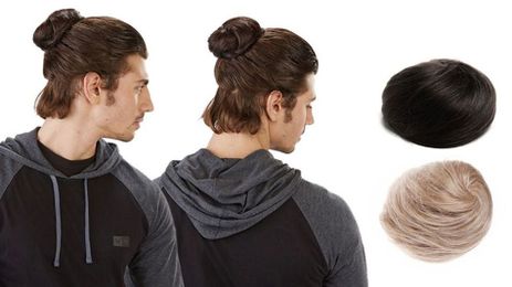 Clip-on man buns make you hip without the commitment