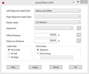 IMAGINiT Civil 3D Utilities: I want the old AutoOffset Dialog back