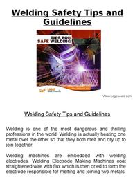 Welding Safety Tips and Guidelines