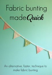 Fabric bunting tutorial easier method