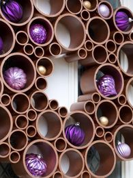 How to Make a Metallic PVC Pipe Wreath
