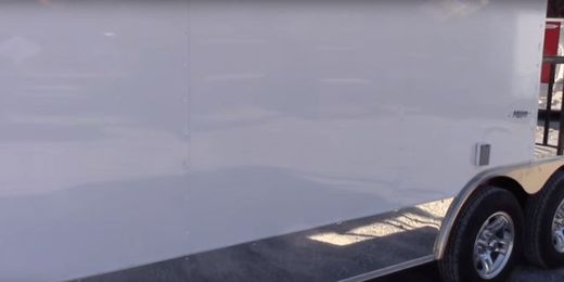 Semi-screwless Vs Standand Sides On the Exterior of a White Concession Trailer