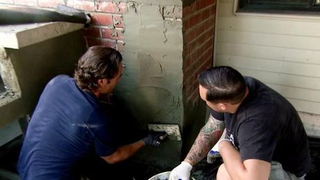 Stucco Brick Chimney Makeover