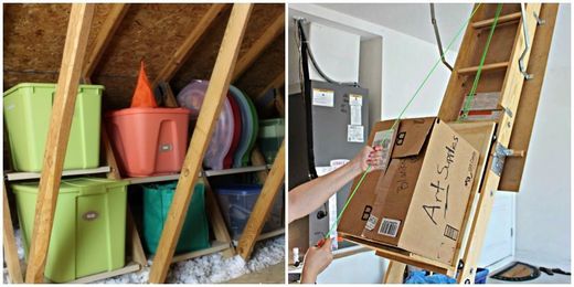 9 Tricks to Turn an Unfinished Attic Into a Savvy Storage Space