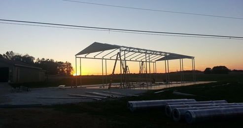 Level the ground for your new Prefab Metal Carport or Custom Metal Building