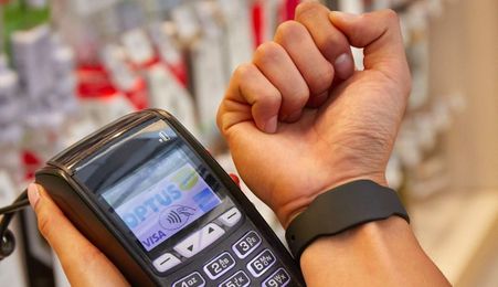 A rubber band will let you tap and pay after a swim or surf