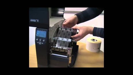 Zebra ZM400 barcode label printer how to install ribbons and labels