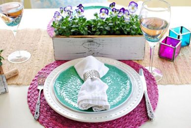 How to Decorate Your Spring Table with Jewel Tone Lanterns
