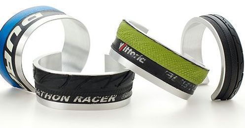Recycled Bike Tire Cuffs by Oye Modern