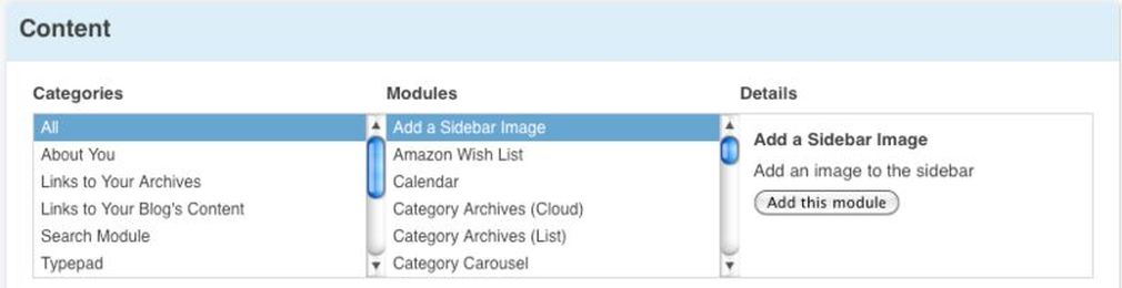 Add an image to your blog's sidebar