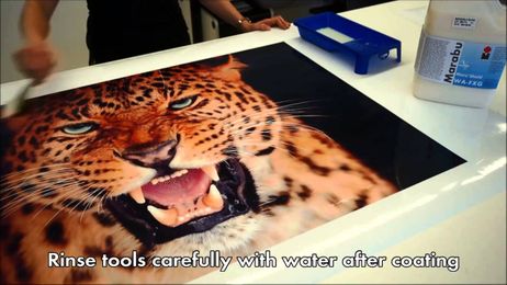 How to apply Marabu Water-Based Coating and Liquid Laminates