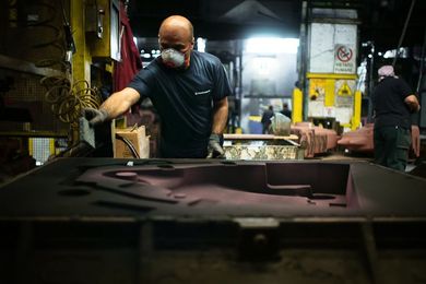 "No bake" sand castings