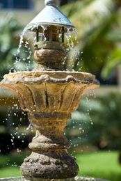 How to Convert a Fountain Into a Planter