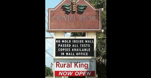 This Florida mall really really wants you to know they don't have mold