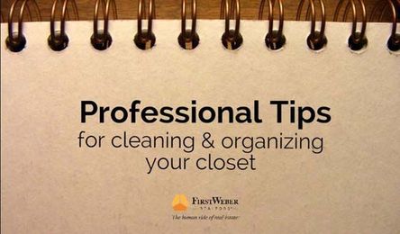 Professional tips for cleaning your closets… Buyers look!