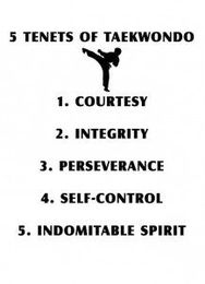 Five Tenets of Taekwondo