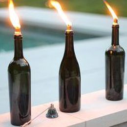 How to Make a Wine Bottle Tiki Torch