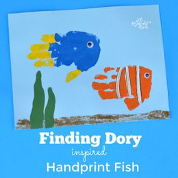 Finding Dory Handprint Craft